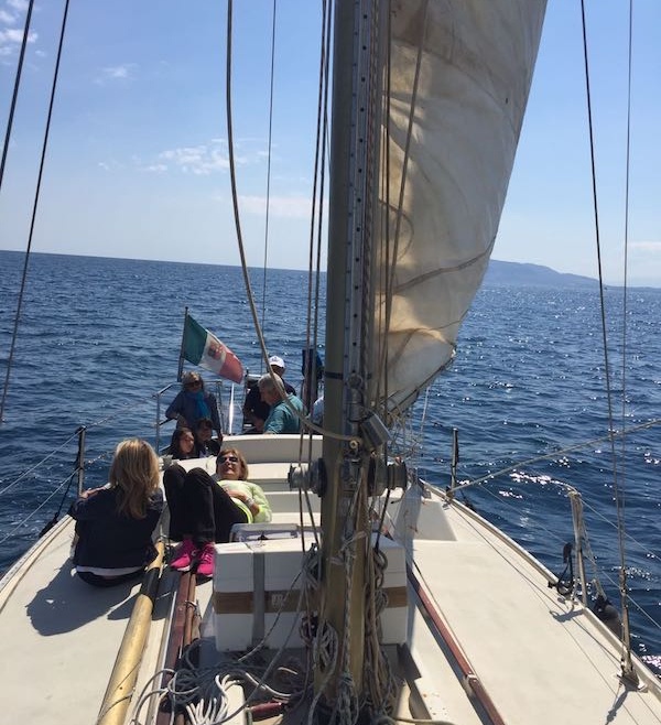 Foto uscita in barca associazione Sant'Erasmo Nautilus Onlus