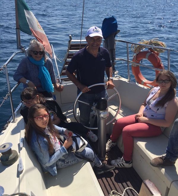 Immagini uscita in barca associazione Sant'Erasmo Nautilus Onlus